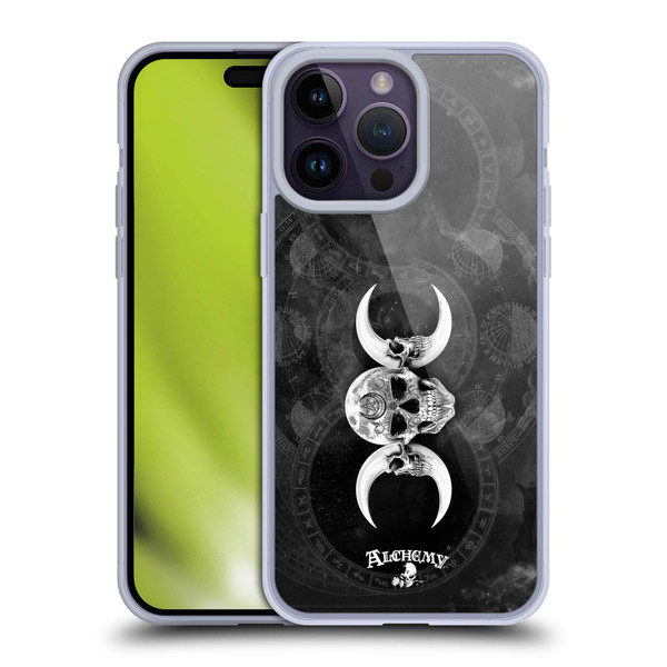 Alchemy Gothic Skull Dark Goddess Moon Soft Gel Case for Apple iPhone 14 Pro Max