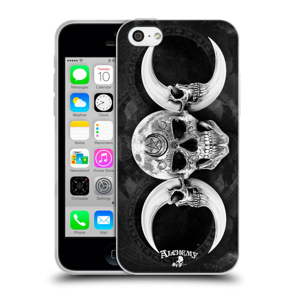 Alchemy Gothic Skull Dark Goddess Moon Soft Gel Case for Apple iPhone 5c