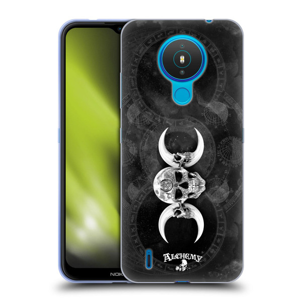Alchemy Gothic Skull Dark Goddess Moon Soft Gel Case for Nokia 1.4