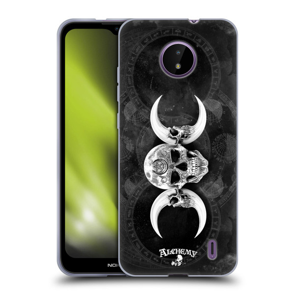 Alchemy Gothic Skull Dark Goddess Moon Soft Gel Case for Nokia C10 / C20