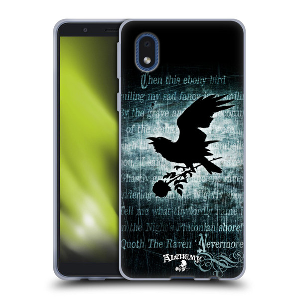 Alchemy Gothic Wing Nevermore Soft Gel Case for Samsung Galaxy A01 Core (2020)