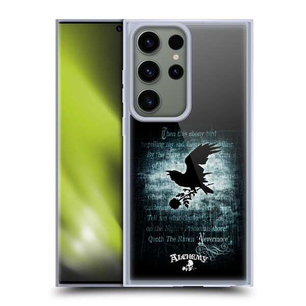 Alchemy Gothic Wing Nevermore Soft Gel Case for Samsung Galaxy S23 Ultra 5G