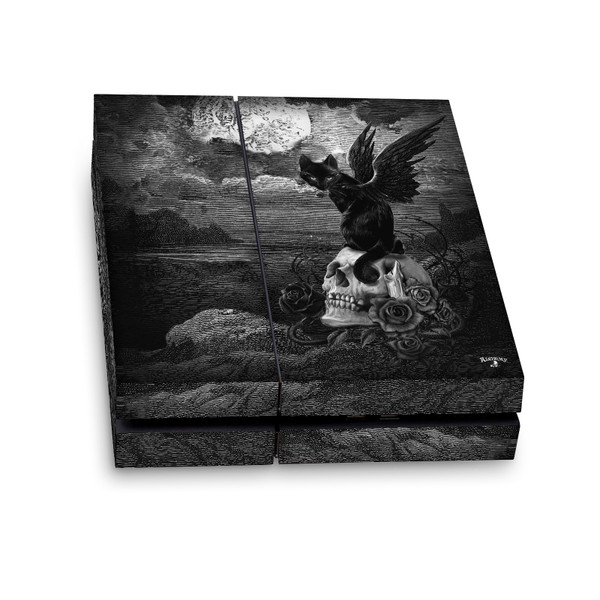 Alchemy Gothic Gothic Nine Lives Of Poe Skull Cat Vinyl Sticker Skin Decal Cover for Sony PS4 Console