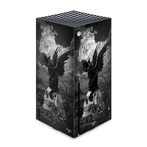 Alchemy Gothic Gothic Nine Lives Of Poe Skull Cat Vinyl Sticker Skin Decal Cover for Microsoft Xbox Series X