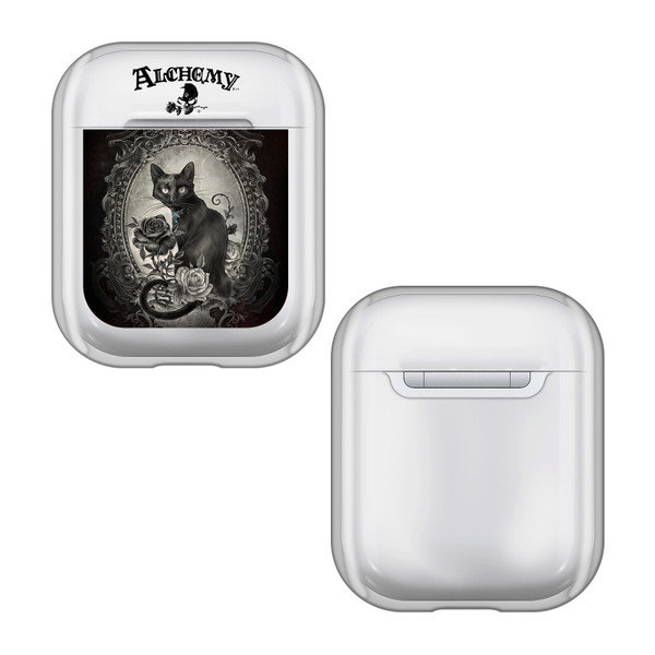 Alchemy Gothic Gothic Paracelsus Cat Clear Hard Crystal Cover Case for Apple AirPods 1 1st Gen / 2 2nd Gen Charging Case