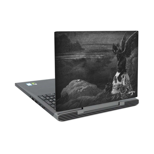 Alchemy Gothic Dark Nine Lives Of Poe Skull Cat Vinyl Sticker Skin Decal Cover for Dell Inspiron 15 7000 P65F