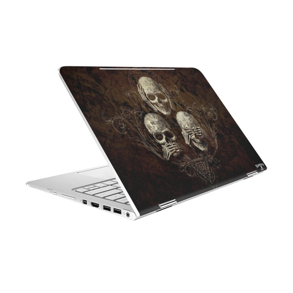 Alchemy Gothic Dark No Evil Three Skull Vinyl Sticker Skin Decal Cover for HP Spectre Pro X360 G2