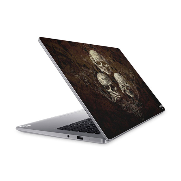 Alchemy Gothic Dark No Evil Three Skull Vinyl Sticker Skin Decal Cover for Xiaomi Mi NoteBook 14 (2020)