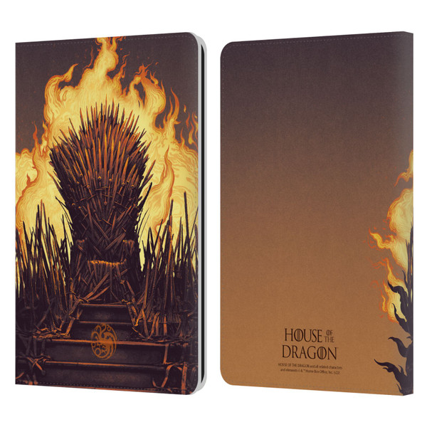 House Of The Dragon: Television Series Art Iron Throne Leather Book Wallet Case Cover For Amazon Kindle Paperwhite 1 / 2 / 3