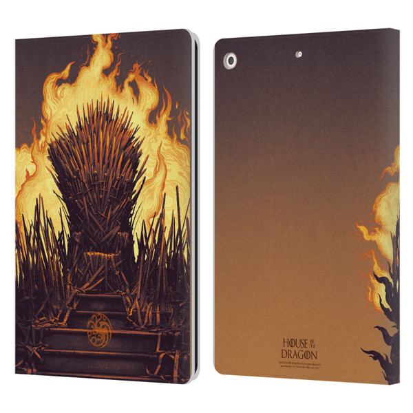 House Of The Dragon: Television Series Art Iron Throne Leather Book Wallet Case Cover For Apple iPad 10.2 2019/2020/2021