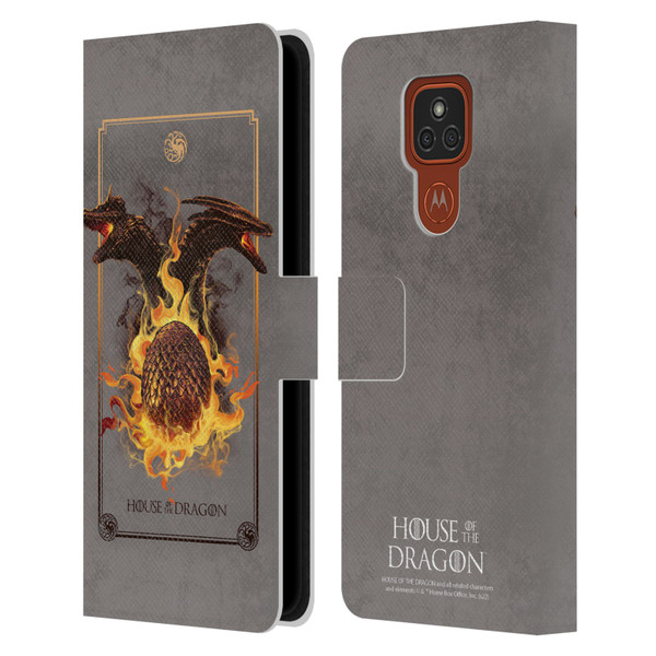 House Of The Dragon: Television Series Art Syrax and Caraxes Leather Book Wallet Case Cover For Motorola Moto E7 Plus