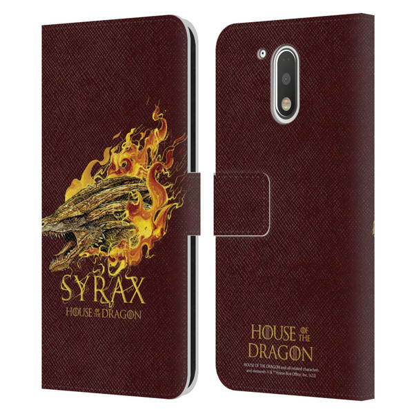 House Of The Dragon: Television Series Art Syrax Leather Book Wallet Case Cover For Motorola Moto G41