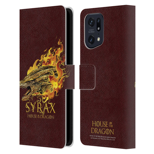 House Of The Dragon: Television Series Art Syrax Leather Book Wallet Case Cover For OPPO Find X5