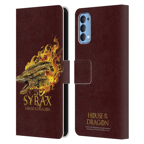 House Of The Dragon: Television Series Art Syrax Leather Book Wallet Case Cover For OPPO Reno 4 5G