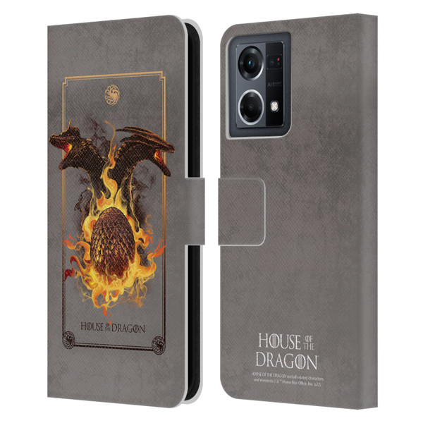 House Of The Dragon: Television Series Art Syrax and Caraxes Leather Book Wallet Case Cover For OPPO Reno8 4G