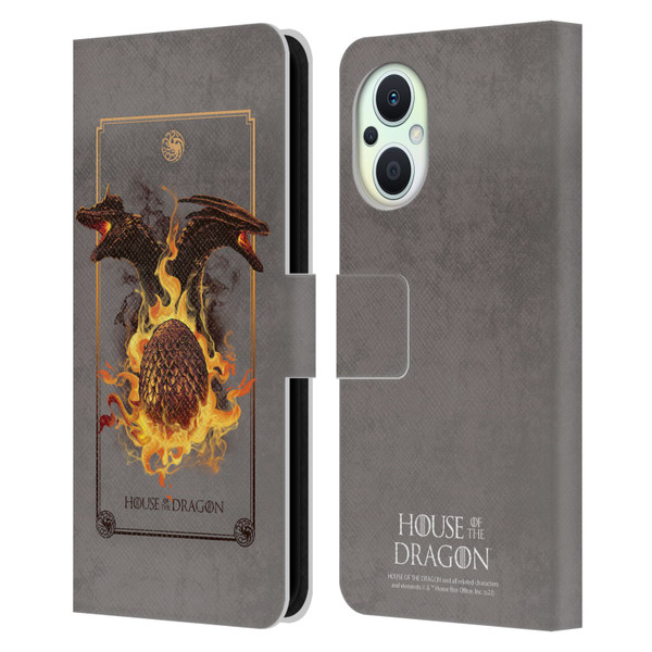 House Of The Dragon: Television Series Art Syrax and Caraxes Leather Book Wallet Case Cover For OPPO Reno8 Lite