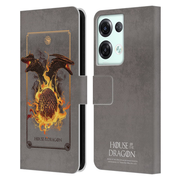 House Of The Dragon: Television Series Art Syrax and Caraxes Leather Book Wallet Case Cover For OPPO Reno8 Pro