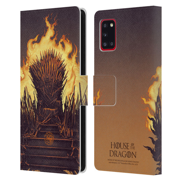 House Of The Dragon: Television Series Art Iron Throne Leather Book Wallet Case Cover For Samsung Galaxy A31 (2020)