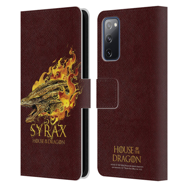 House Of The Dragon: Television Series Art Syrax Leather Book Wallet Case Cover For Samsung Galaxy S20 FE / 5G