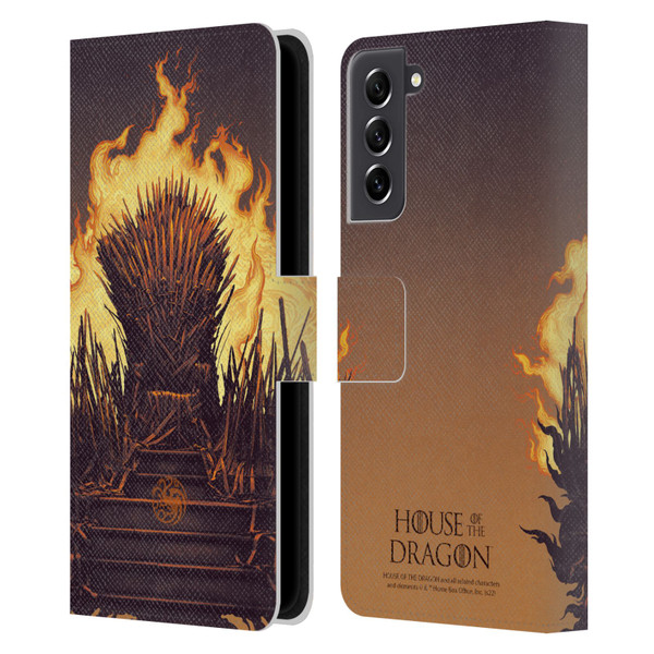 House Of The Dragon: Television Series Art Iron Throne Leather Book Wallet Case Cover For Samsung Galaxy S21 FE 5G