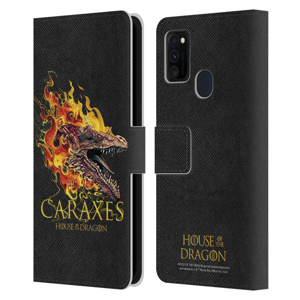 House Of The Dragon: Television Series Art Caraxes Leather Book Wallet Case Cover For Samsung Galaxy M30s (2019)/M21 (2020)