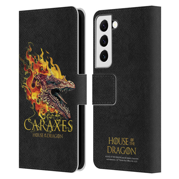 House Of The Dragon: Television Series Art Caraxes Leather Book Wallet Case Cover For Samsung Galaxy S22 5G
