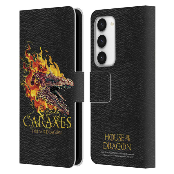 House Of The Dragon: Television Series Art Caraxes Leather Book Wallet Case Cover For Samsung Galaxy S23 5G