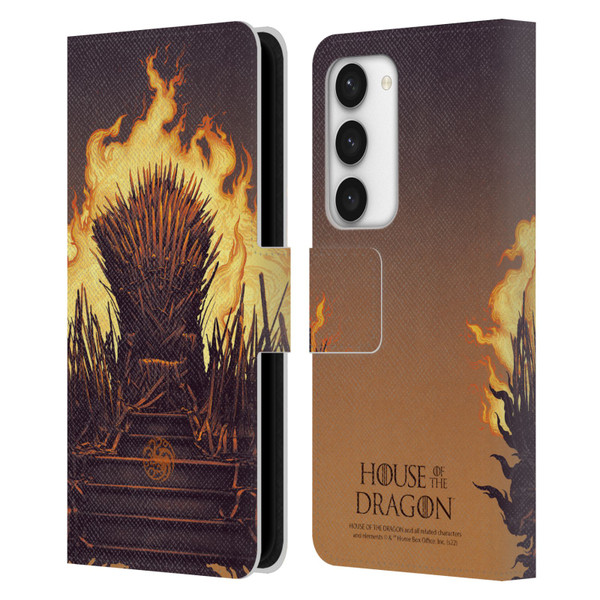 House Of The Dragon: Television Series Art Iron Throne Leather Book Wallet Case Cover For Samsung Galaxy S23 5G