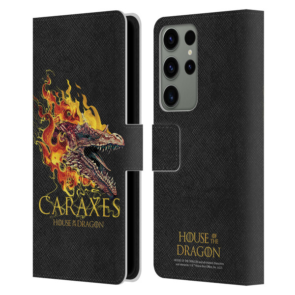 House Of The Dragon: Television Series Art Caraxes Leather Book Wallet Case Cover For Samsung Galaxy S23 Ultra 5G
