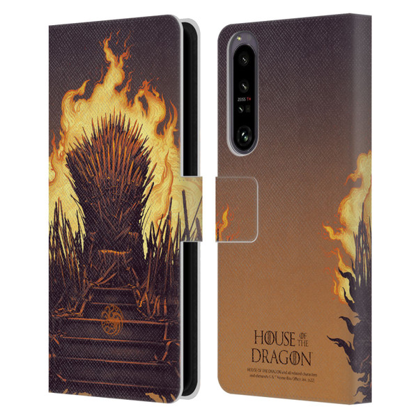 House Of The Dragon: Television Series Art Iron Throne Leather Book Wallet Case Cover For Sony Xperia 1 IV