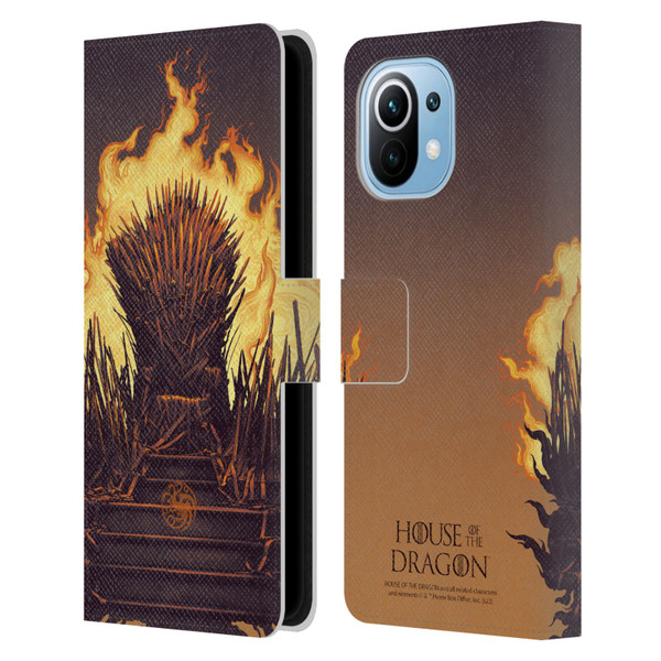 House Of The Dragon: Television Series Art Iron Throne Leather Book Wallet Case Cover For Xiaomi Mi 11