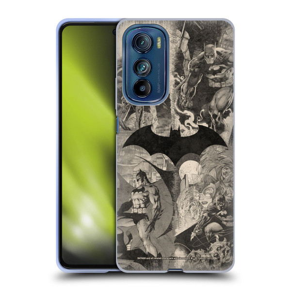 Batman DC Comics Hush Logo Collage Distressed Soft Gel Case for Motorola Edge 30