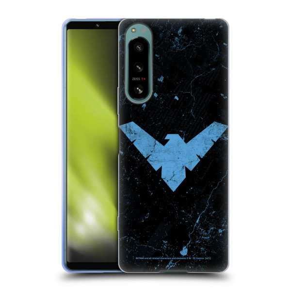 Batman DC Comics Nightwing Logo Grunge Soft Gel Case for Sony Xperia 5 IV