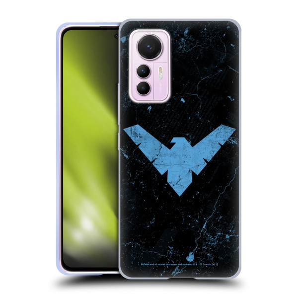 Batman DC Comics Nightwing Logo Grunge Soft Gel Case for Xiaomi 12 Lite