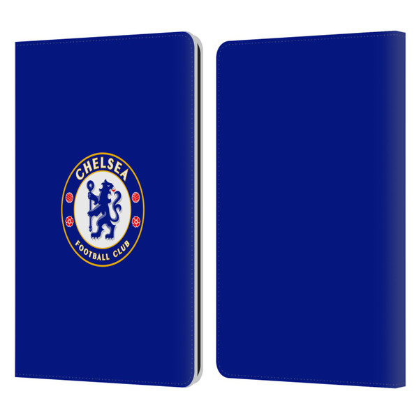 Chelsea Football Club Crest Plain Blue Leather Book Wallet Case Cover For Amazon Kindle Paperwhite 1 / 2 / 3