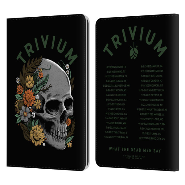 Trivium Graphics Skelly Flower Leather Book Wallet Case Cover For Amazon Kindle Paperwhite 1 / 2 / 3