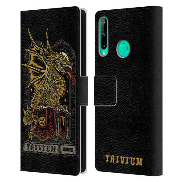 Trivium Graphics Big Dragon Leather Book Wallet Case Cover For Huawei P40 lite E