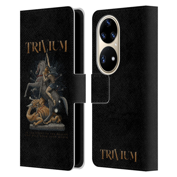 Trivium Graphics Dragon Slayer Leather Book Wallet Case Cover For Huawei P50 Pro