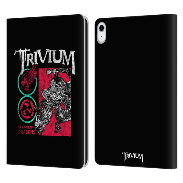 Trivium Graphics Deadmen And Dragons Date Leather Book Wallet Case Cover For Apple iPad 10.9 (2022)