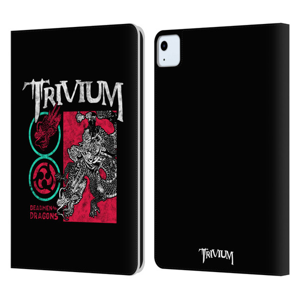 Trivium Graphics Deadmen And Dragons Date Leather Book Wallet Case Cover For Apple iPad Air 2020 / 2022