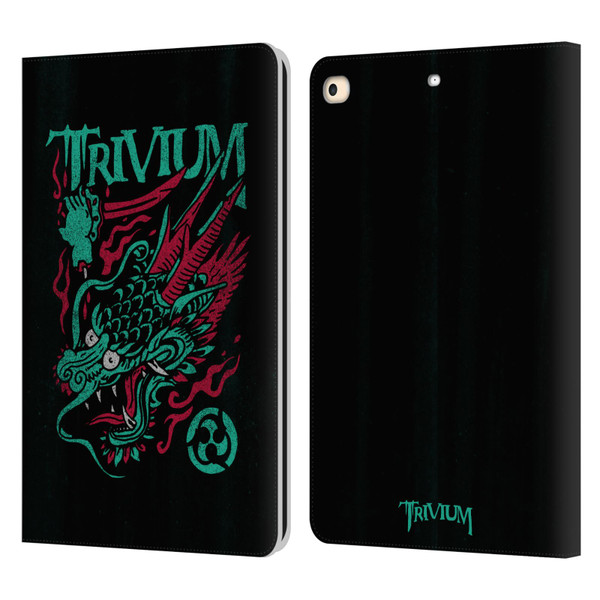 Trivium Graphics Screaming Dragon Leather Book Wallet Case Cover For Apple iPad 9.7 2017 / iPad 9.7 2018