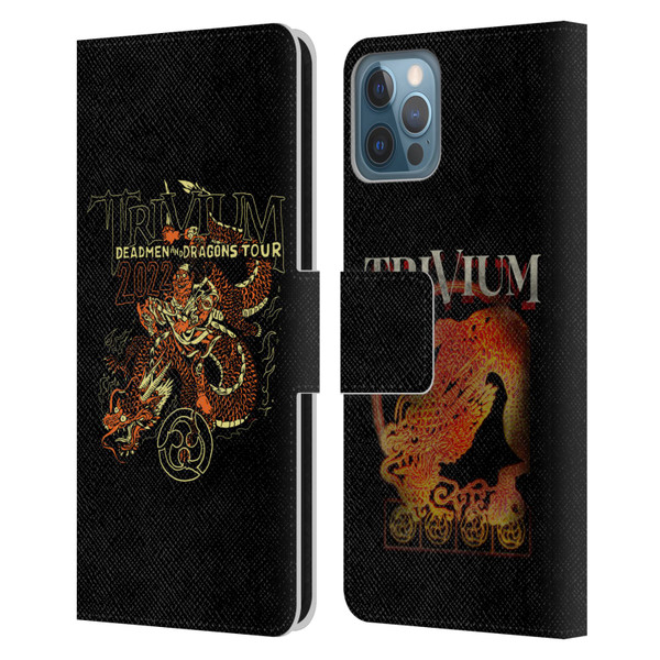 Trivium Graphics Deadmen And Dragons Leather Book Wallet Case Cover For Apple iPhone 12 / iPhone 12 Pro