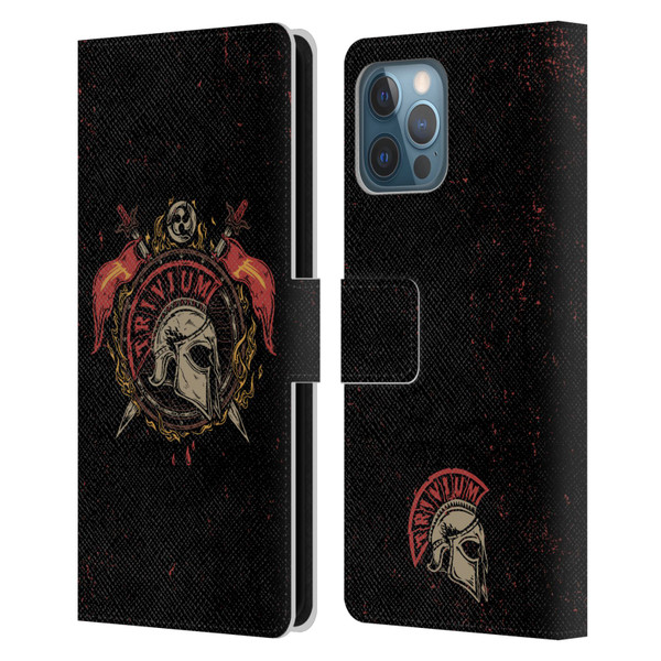 Trivium Graphics Knight Helmet Leather Book Wallet Case Cover For Apple iPhone 12 Pro Max
