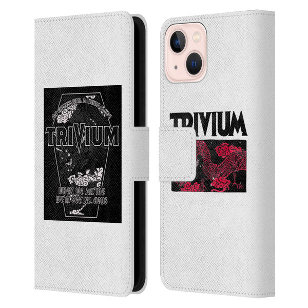 Trivium Graphics Double Dragons Leather Book Wallet Case Cover For Apple iPhone 13