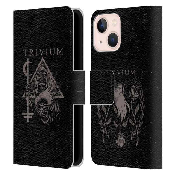Trivium Graphics Reaper Triangle Leather Book Wallet Case Cover For Apple iPhone 13 Mini