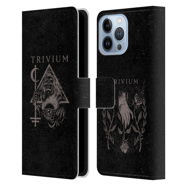 Trivium Graphics Reaper Triangle Leather Book Wallet Case Cover For Apple iPhone 13 Pro Max