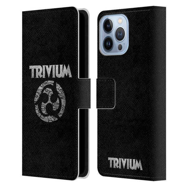 Trivium Graphics Swirl Logo Leather Book Wallet Case Cover For Apple iPhone 13 Pro Max