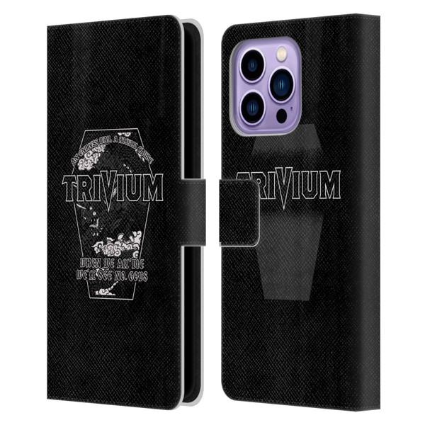 Trivium Graphics No Gods Leather Book Wallet Case Cover For Apple iPhone 14 Pro Max