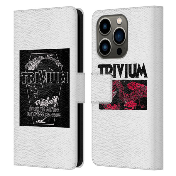 Trivium Graphics Double Dragons Leather Book Wallet Case Cover For Apple iPhone 14 Pro