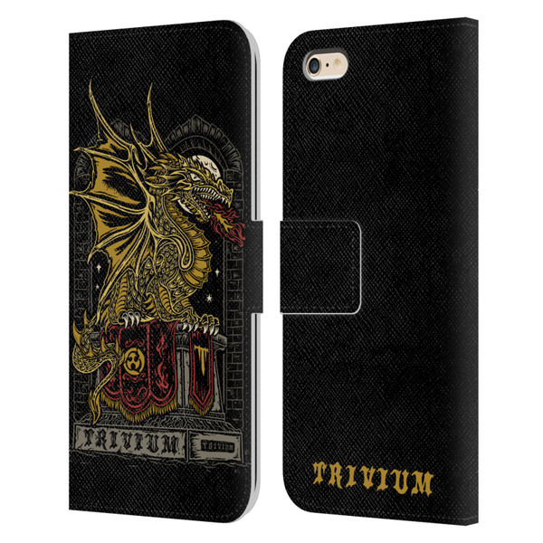 Trivium Graphics Big Dragon Leather Book Wallet Case Cover For Apple iPhone 6 Plus / iPhone 6s Plus